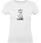 Lady T-Shirt lustige Tiere mit Wunschnamen Einhornhund, Einhorn, Hund, weiss, L