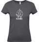 Lady T-Shirt lustige Tiere mit Wunschnamen Einhornelefant, Einhorn, Elefant grau, L