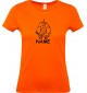 Lady T-Shirt lustige Tiere mit Wunschnamen Einhornelefant, Einhorn, Elefant orange, L