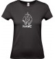 Lady T-Shirt lustige Tiere mit Wunschnamen Einhornelefant, Einhorn, Elefant schwarz, L