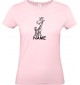 Lady T-Shirt lustige Tiere mit Wunschnamen Einhorngiraffe, Einhorn, Giraffe, rosa, L