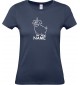 Lady T-Shirt lustige Tiere mit Wunschnamen Einhornschwein, Einhorn, Schwein, Ferkel, navy, L