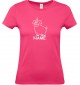Lady T-Shirt lustige Tiere mit Wunschnamen Einhornschwein, Einhorn, Schwein, Ferkel, pink, L