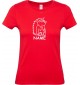 Lady T-Shirt lustige Tiere mit Wunschnamen Einhornigel, Einhorn, Igel, rot, L