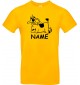 T-Shirt lustige Tiere mit Wunschnamen Einhornkuh, Einhorn, Kuh  gelb, L