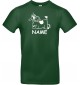 T-Shirt lustige Tiere mit Wunschnamen Einhornkuh, Einhorn, Kuh  grün, L