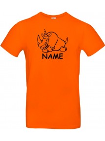 T-Shirt lustige Tiere mit Wunschnamen Einhornnashorn, Einhorn, Nashorn