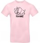 T-Shirt lustige Tiere mit Wunschnamen Einhornnashorn, Einhorn, Nashorn  rosa, L