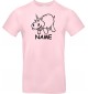 T-Shirt lustige Tiere mit Wunschnamen Einhornnilpferd, Einhorn, Nilpferd  rosa, L