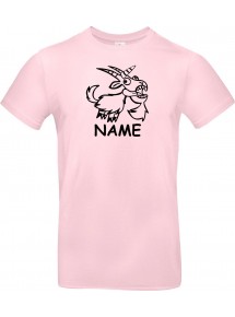 T-Shirt lustige Tiere mit Wunschnamen Einhornziege, Einhorn, Ziege