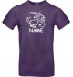 T-Shirt lustige Tiere mit Wunschnamen Einhornziege, Einhorn, Ziege  lila, L