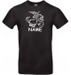 T-Shirt lustige Tiere mit Wunschnamen Einhornziege, Einhorn, Ziege  schwarz, L