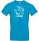 T-Shirt lustige Tiere mit Wunschnamen Einhornziege, Einhorn, Ziege  türkis, L