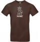 T-Shirt lustige Tiere mit Wunschnamen Einhornkatze, Einhorn, Katze  braun, L
