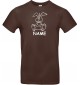 T-Shirt lustige Tiere mit Wunschnamen Einhornhase, Einhorn, Hase  braun, L