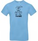 T-Shirt lustige Tiere mit Wunschnamen Einhornhase, Einhorn, Hase  hellblau, L