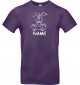 T-Shirt lustige Tiere mit Wunschnamen Einhornhase, Einhorn, Hase  lila, L