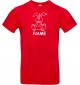 T-Shirt lustige Tiere mit Wunschnamen Einhornhase, Einhorn, Hase  rot, L