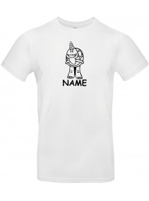 T-Shirt lustige Tiere mit Wunschnamen Einhornschildkröte, Einhorn, Schildkröte weiss, L