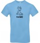 T-Shirt lustige Tiere mit Wunschnamen Einhorn Maus , Einhorn, Maus  hellblau, L