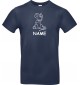 T-Shirt lustige Tiere mit Wunschnamen Einhorn Maus , Einhorn, Maus  navy, L