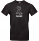 T-Shirt lustige Tiere mit Wunschnamen Einhorn Maus , Einhorn, Maus  schwarz, L