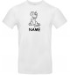 T-Shirt lustige Tiere mit Wunschnamen Einhorn Maus , Einhorn, Maus  weiss, L