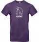 T-Shirt lustige Tiere mit Wunschnamen Einhornpinguin, Einhorn, Pinguin lila, L