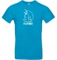 T-Shirt lustige Tiere mit Wunschnamen Einhornpinguin, Einhorn, Pinguin türkis, L