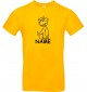T-Shirt lustige Tiere mit Wunschnamen Einhornhund, Einhorn, Hund  gelb, L