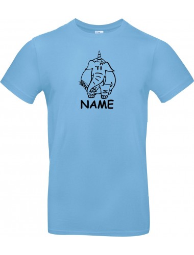T-Shirt lustige Tiere mit Wunschnamen Einhornelefant, Einhorn, Elefant