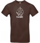 T-Shirt lustige Tiere mit Wunschnamen Einhornelefant, Einhorn, Elefant braun, L