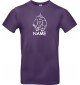 T-Shirt lustige Tiere mit Wunschnamen Einhornelefant, Einhorn, Elefant lila, L