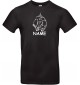 T-Shirt lustige Tiere mit Wunschnamen Einhornelefant, Einhorn, Elefant schwarz, L