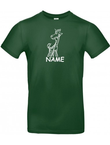 T-Shirt lustige Tiere mit Wunschnamen Einhorngiraffe, Einhorn, Giraffe