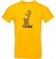 T-Shirt lustige Tiere mit Wunschnamen Einhorngiraffe, Einhorn, Giraffe  gelb, L