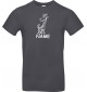 T-Shirt lustige Tiere mit Wunschnamen Einhorngiraffe, Einhorn, Giraffe  grau, L