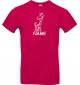T-Shirt lustige Tiere mit Wunschnamen Einhorngiraffe, Einhorn, Giraffe  pink, L
