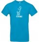 T-Shirt lustige Tiere mit Wunschnamen Einhorngiraffe, Einhorn, Giraffe  türkis, L