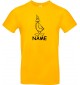 T-Shirt lustige Tiere mit Wunschnamen Einhornente, Einhorn, Ente gelb, L