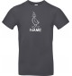 T-Shirt lustige Tiere mit Wunschnamen Einhornente, Einhorn, Ente grau, L