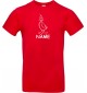 T-Shirt lustige Tiere mit Wunschnamen Einhornente, Einhorn, Ente rot, L