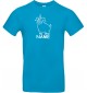 T-Shirt lustige Tiere mit Wunschnamen Einhornschwein, Einhorn, Schwein, Ferkel  türkis, L