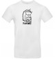 T-Shirt lustige Tiere mit Wunschnamen Einhornigel, Einhorn, Igel  weiss, L