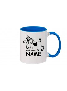 Kaffeepott lustige Tiere mit Wunschnamen Einhornkuh, Einhorn, Kuh , royal