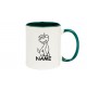 Kaffeepott lustige Tiere mit Wunschnamen Einhornhund, Einhorn, Hund, gruen