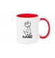 Kaffeepott lustige Tiere mit Wunschnamen Einhornhund, Einhorn, Hund, rot