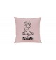 Sofa Kissen lustige Tiere mit Wunschnamen Einhorn Maus , Einhorn, Maus  rosa