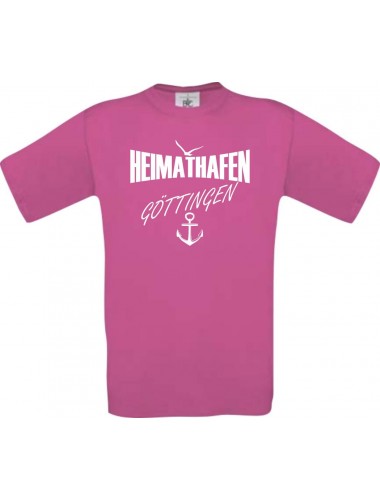 Männer-Shirt Heimathafen Göttingen  kult, pink, Größe L