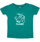 Kinder T-Shirt lustige Tiere mit Wunschnamen Einhornziege, Einhorn, Ziege jade, 0-6 Monate
